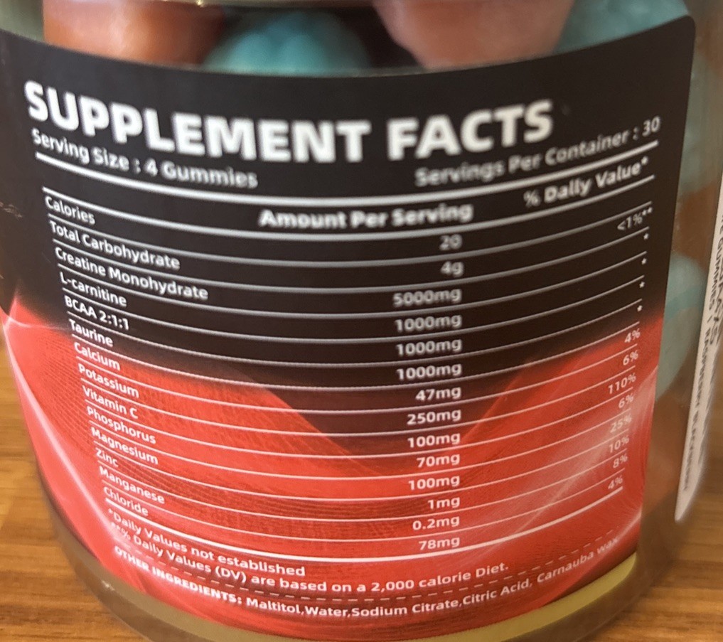 3x 120ct Happyummmm Creatine Monohydrate 360ct Gummies Cherry, Cranberry, Raspbe