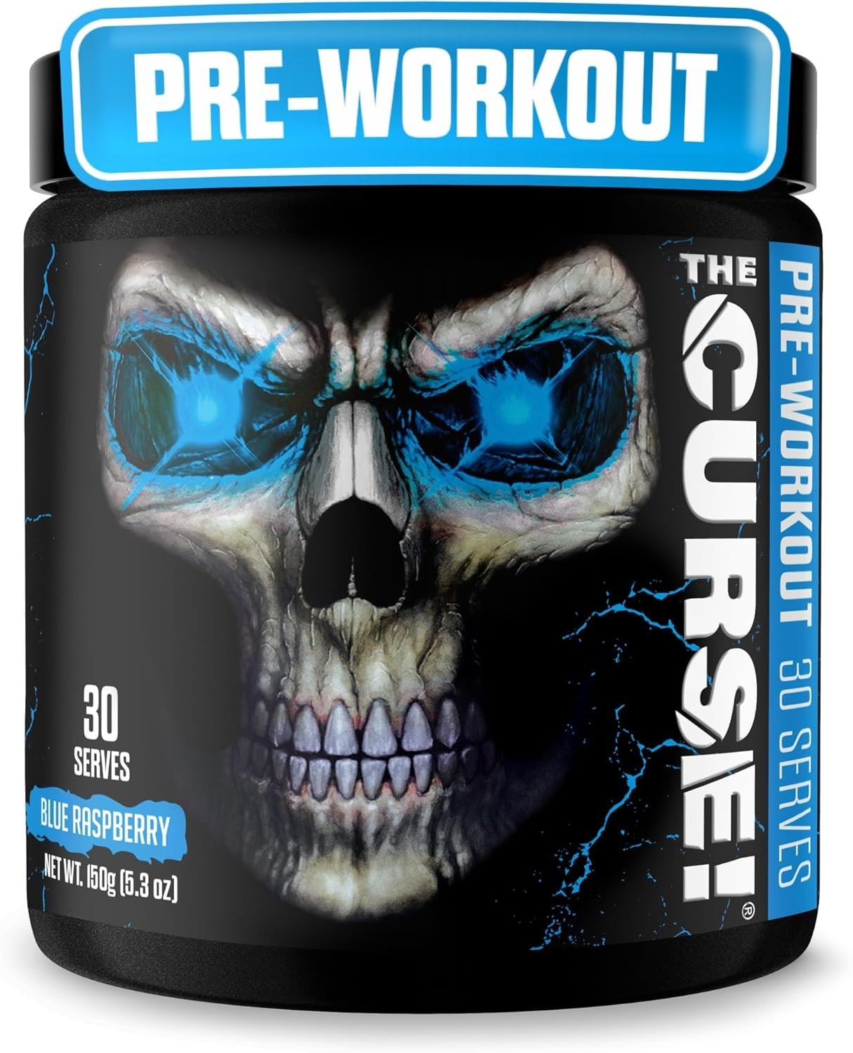 Extreme Energy Pre Workout Powder with Creatine – 30 Servings of Blue Raspberry