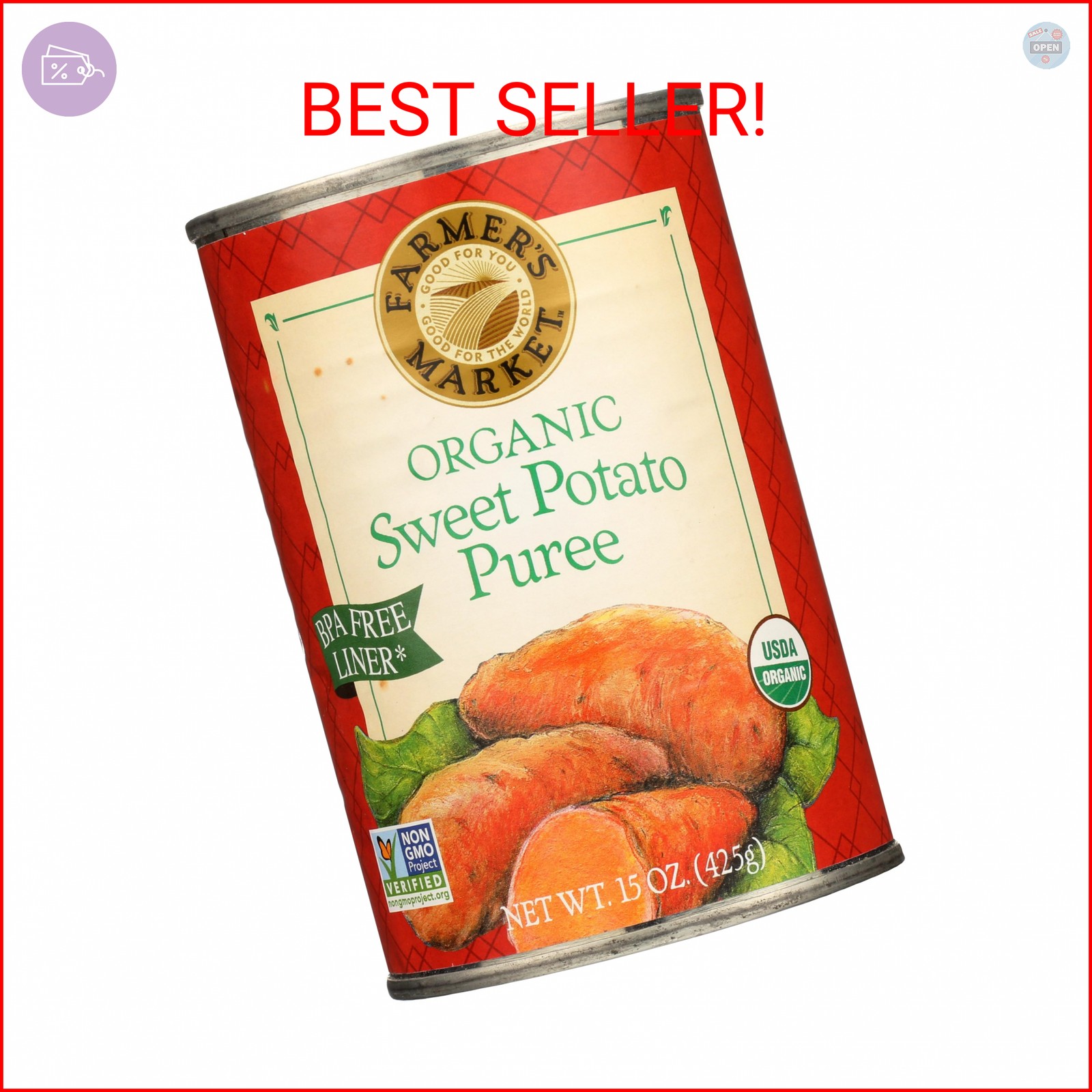 Farmers Market Foods Potato Swt Puree Org 15 OZ