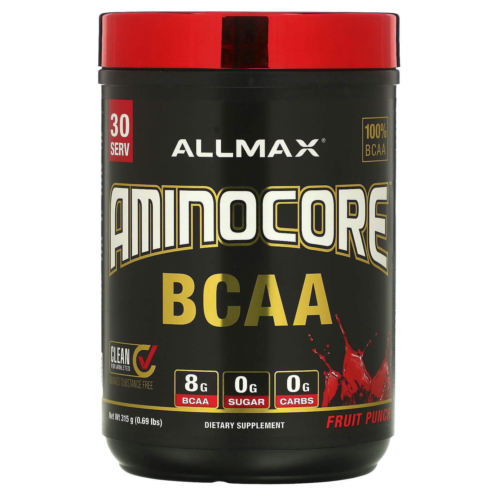 AMINOCORE BCAA, Fruit Punch, 0.69 lbs (315 g)