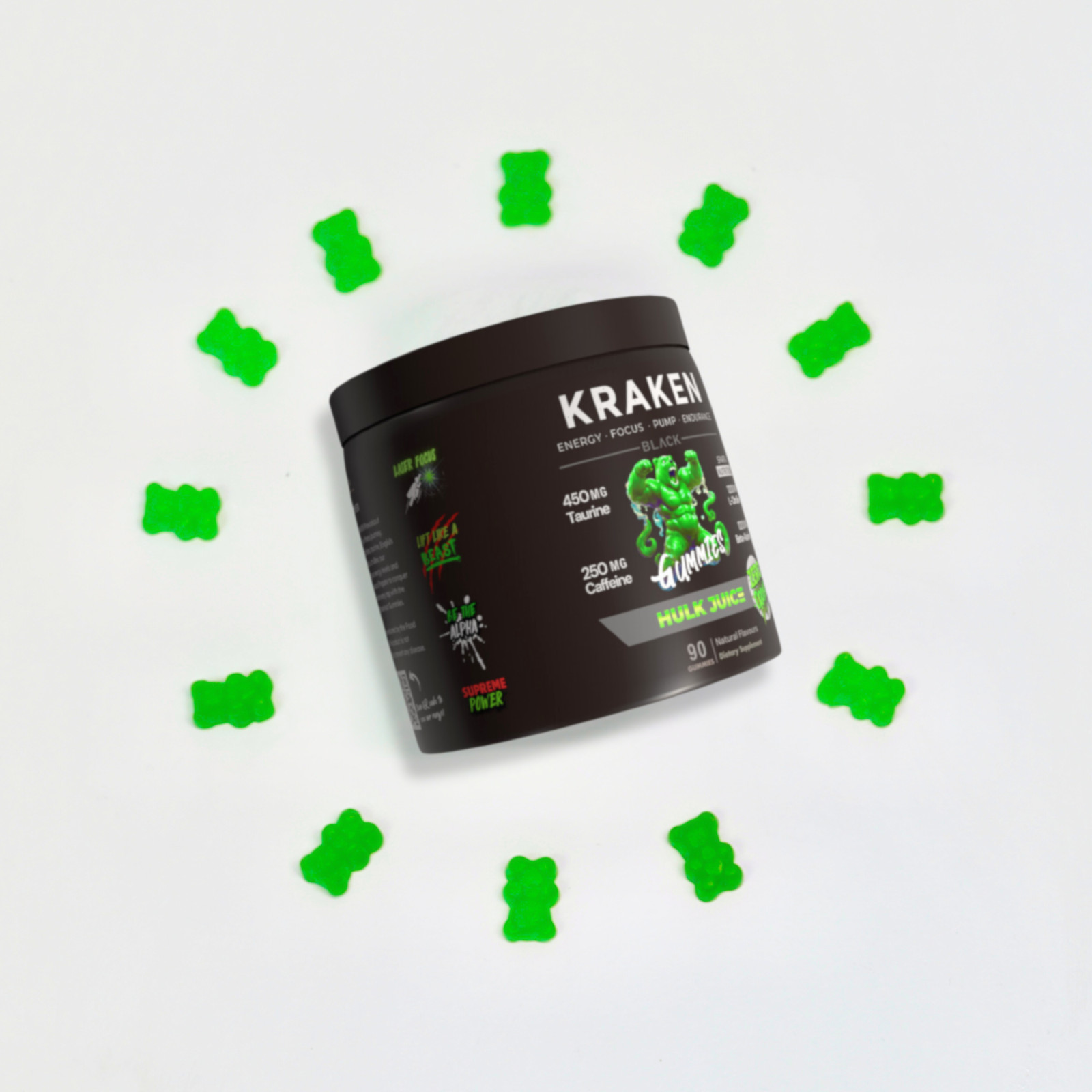 Pre workout Gummies German Engineered Energy, Focus, Pump | 30 Serves HULK JUICE