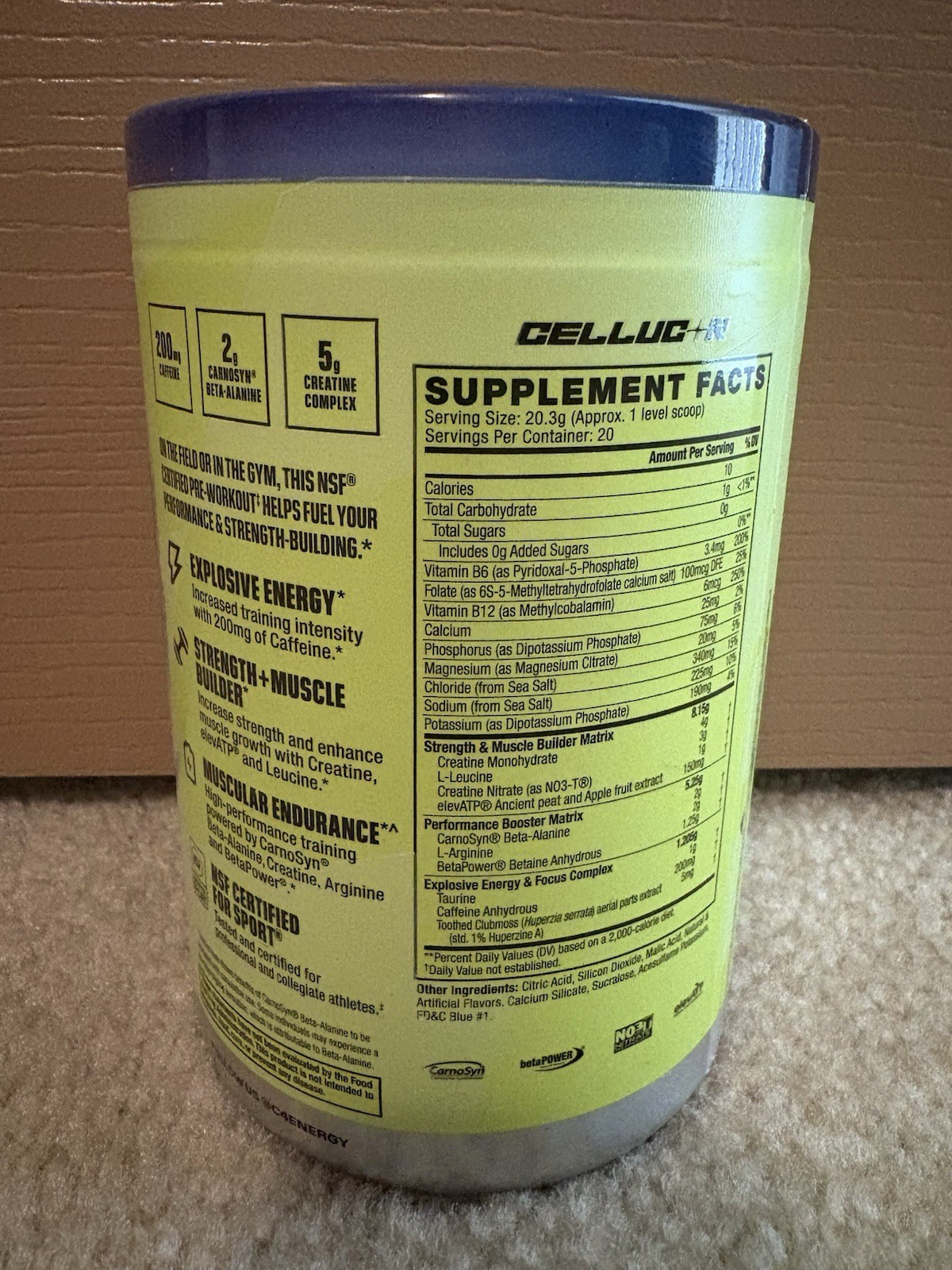 C4 Sport Strength, Pre-Workout, Hawaiian Punch®, Berry Blue Typhoon, 14.3 oz