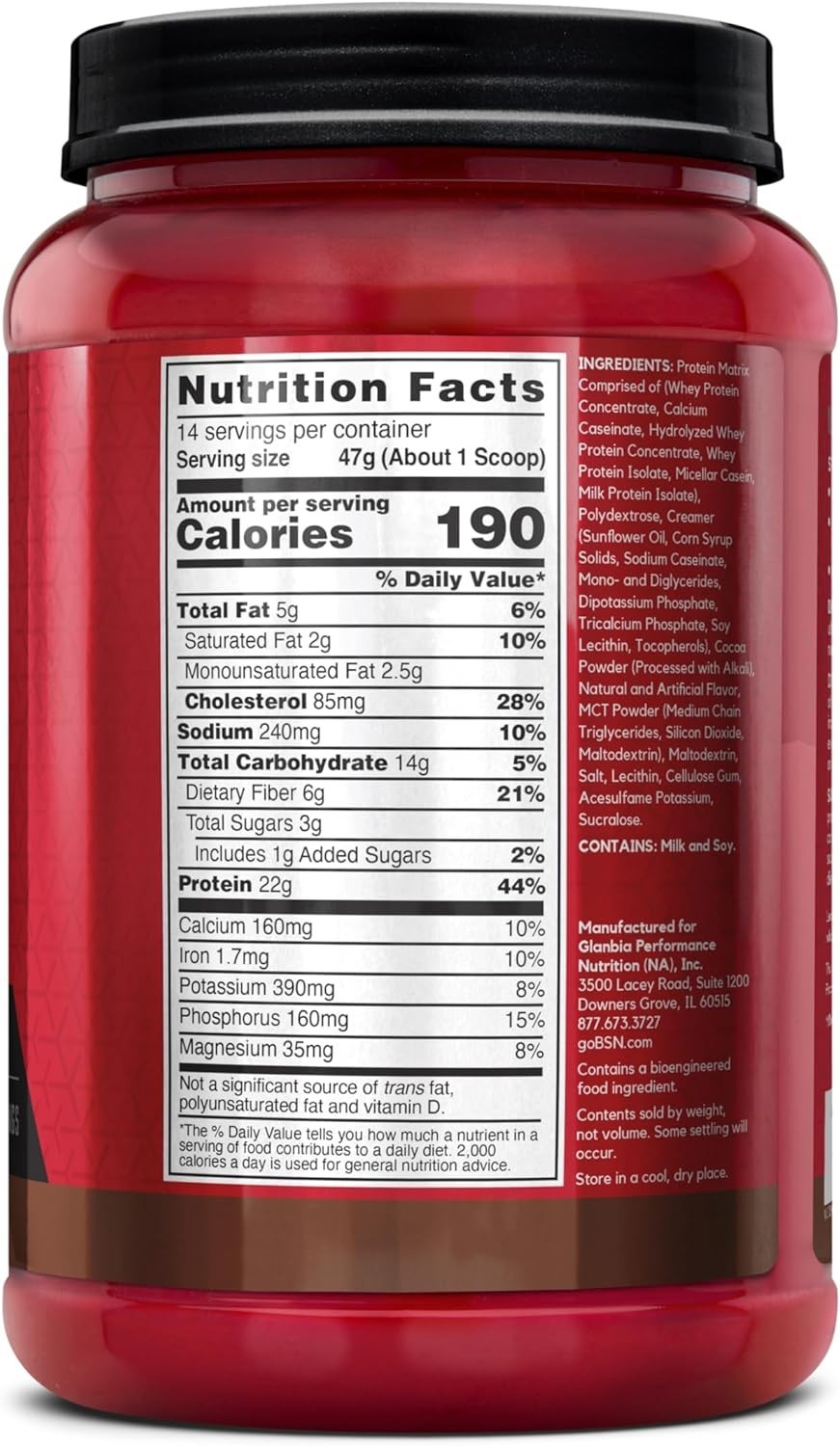 SYNTHA-6 Protein Powder – Ultimate Chocolate Milkshake, 14 Servings, 22g Protein