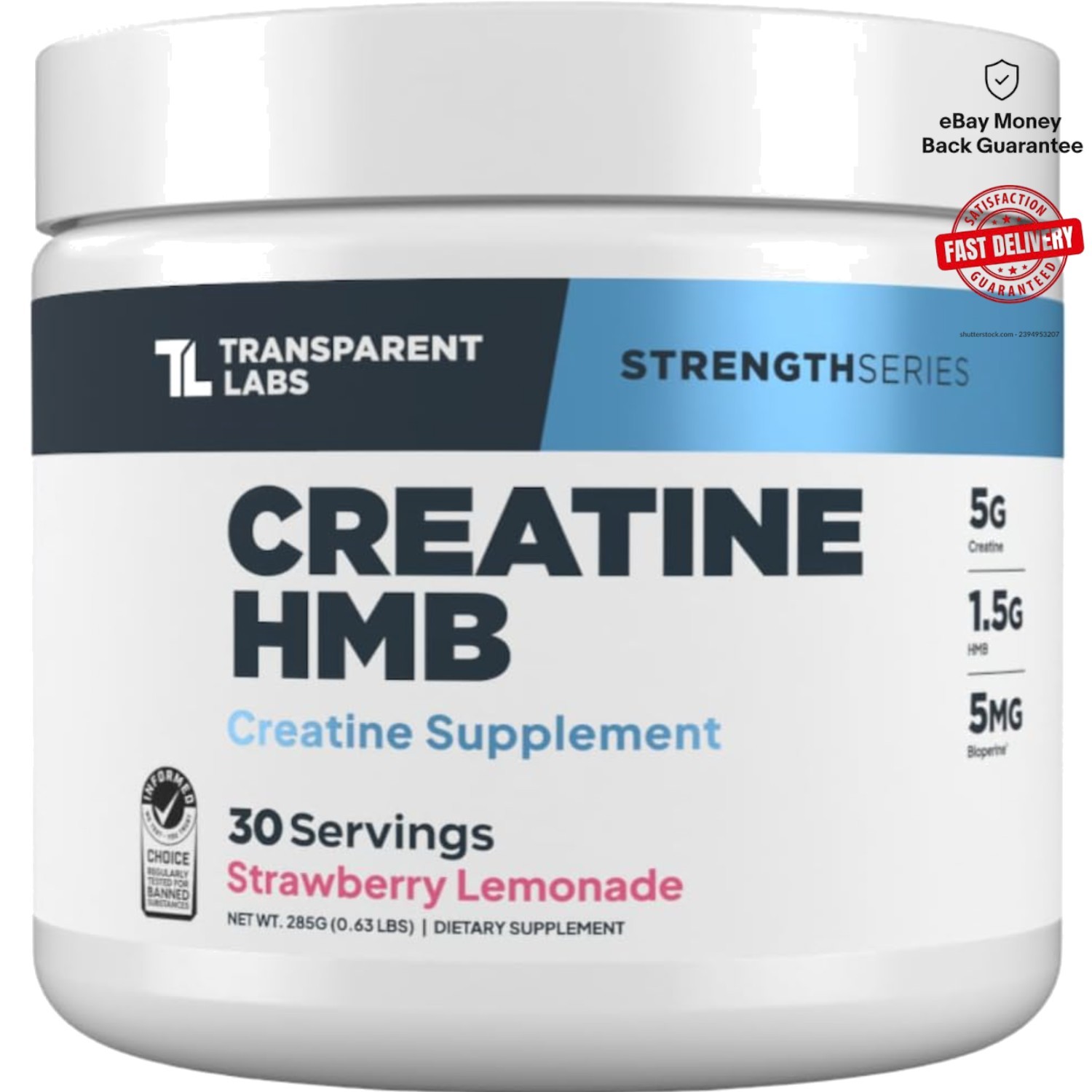 Creatine HMB Powder – 30 Servings Strawberry Lemonade for Peak Muscle Growth