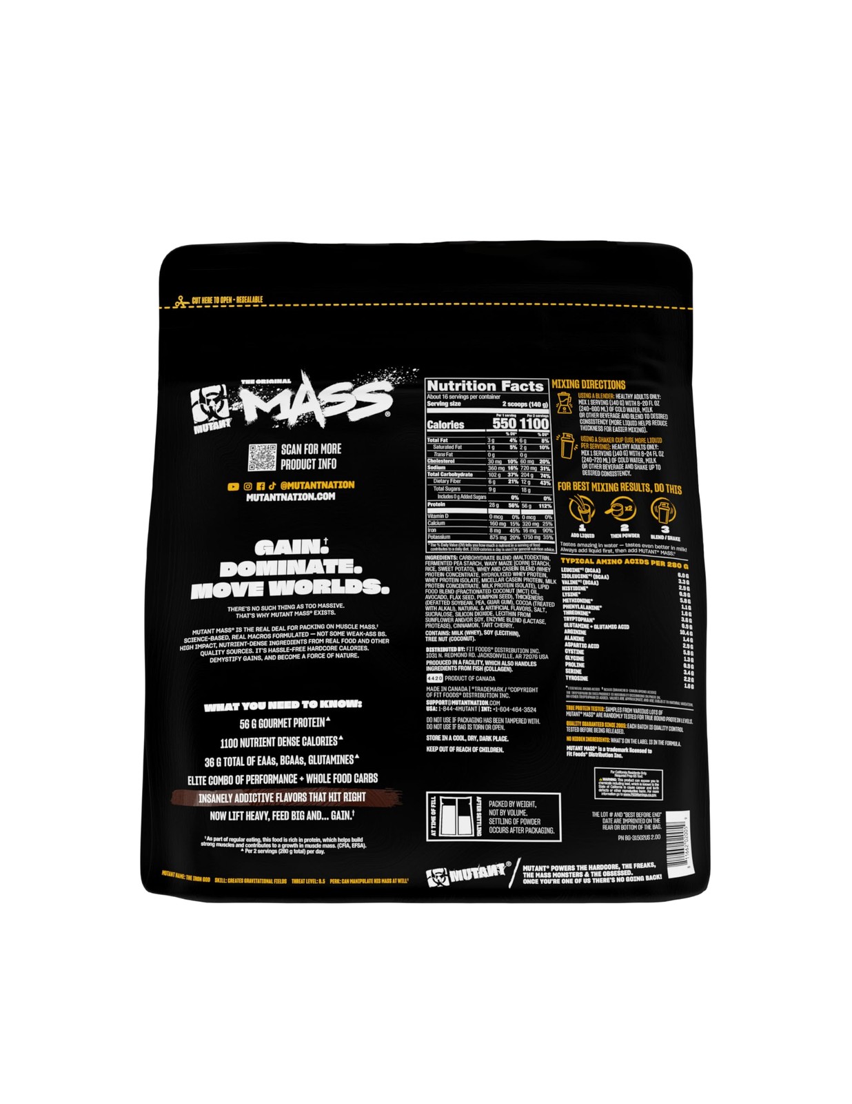 Mutant Mass | Weight Mass Gainer Protein Powder – high Calorie Protein Powder…
