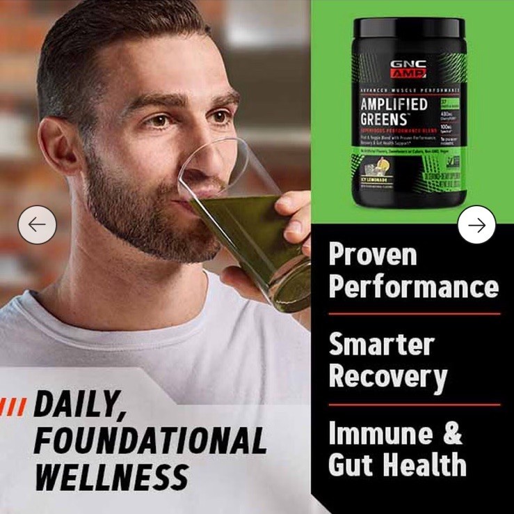 5 GNC AMP Amplified Greens Superfood Performance Blend Powder