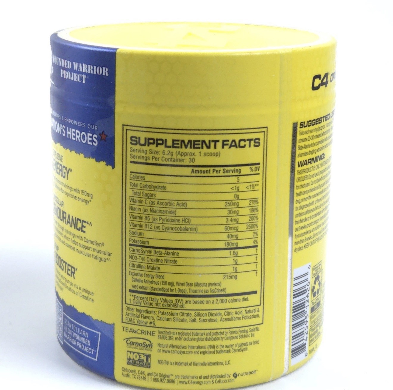 C4 PreWorkout – “Mango Foxtrot” – Wounded Warrior Project 30 Servings – NEW