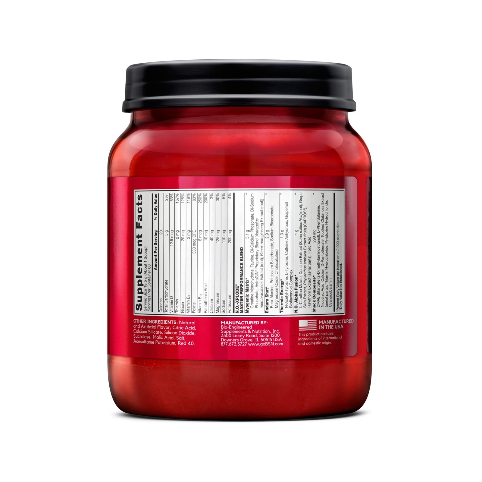 BSN N.O.-XPLODE Pre Workout Supplement with Creatine, Beta-Alanine, and Energ…