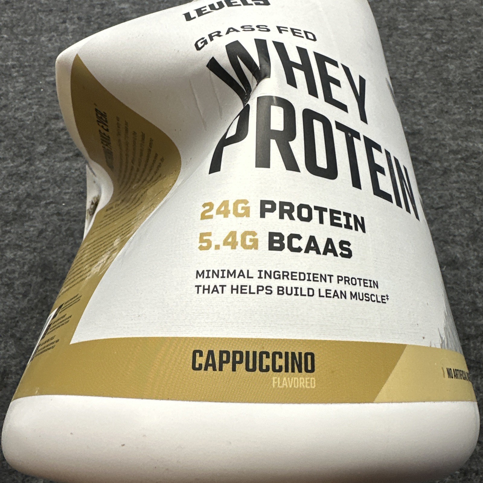 Levels Whey Grassfed Protein Powder, Cappuccino, 5 lb, 24g Protein 10/27 Dented