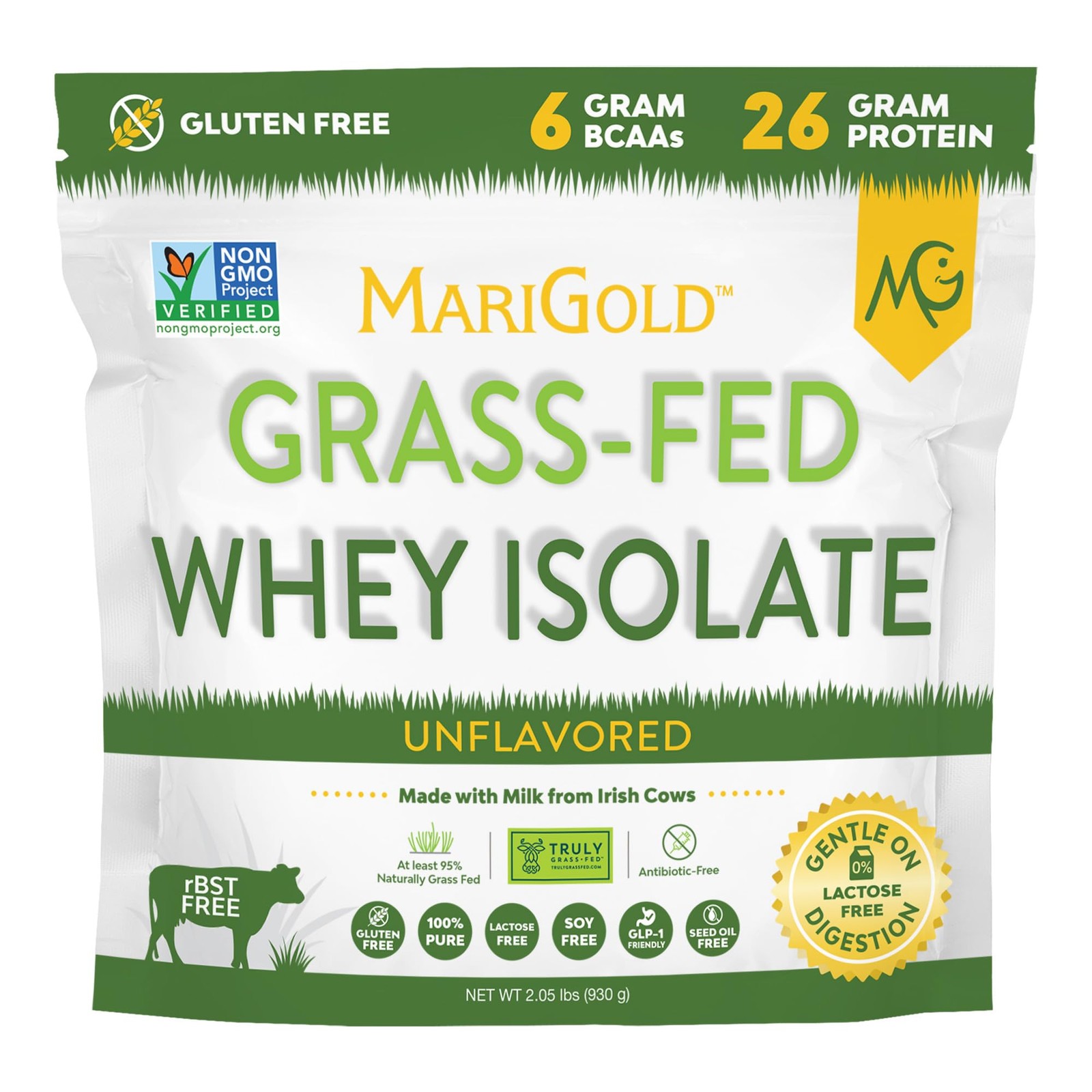 MariGold Grassfed Whey Isolate Protein Powder – 2.05 Pound (Pack of 1)