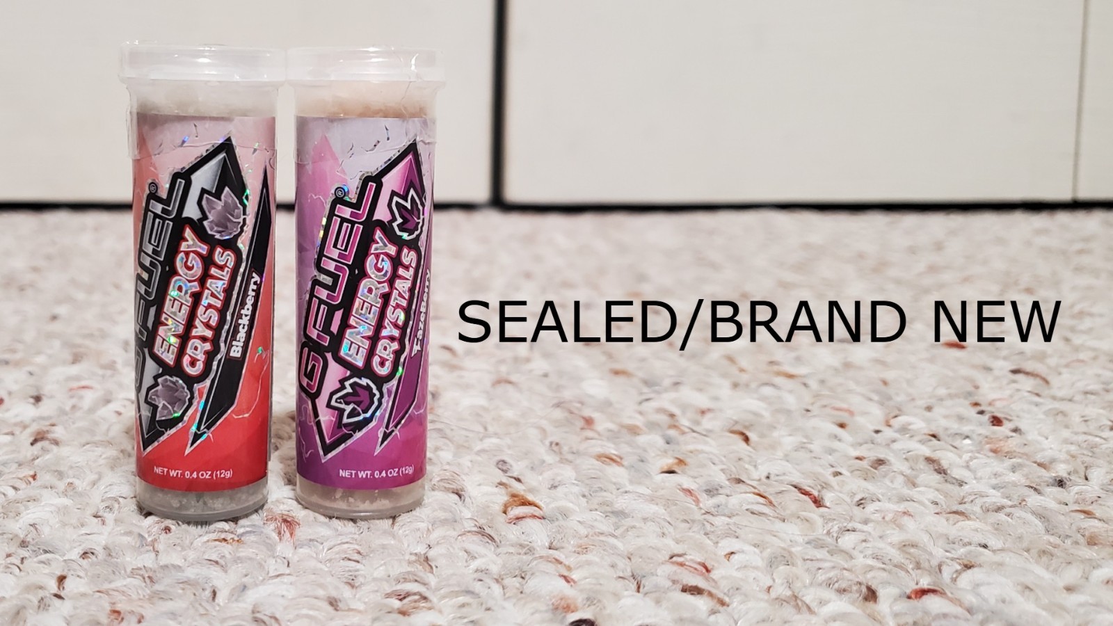 GFuel Energy Crystal Display With 12 Tubes (3 different flavors) DISCONTINUED