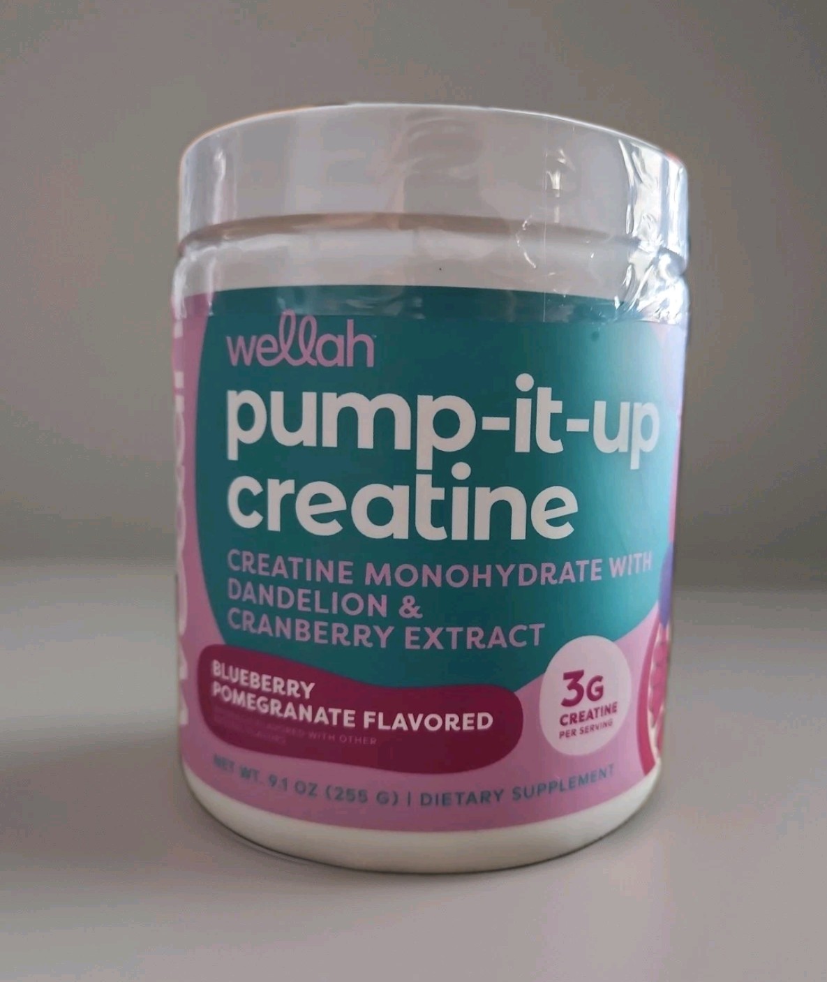Wellah Pump-It-Up Creatine 50 Servings Blueberry Pomegranate Creatine Monohydrat