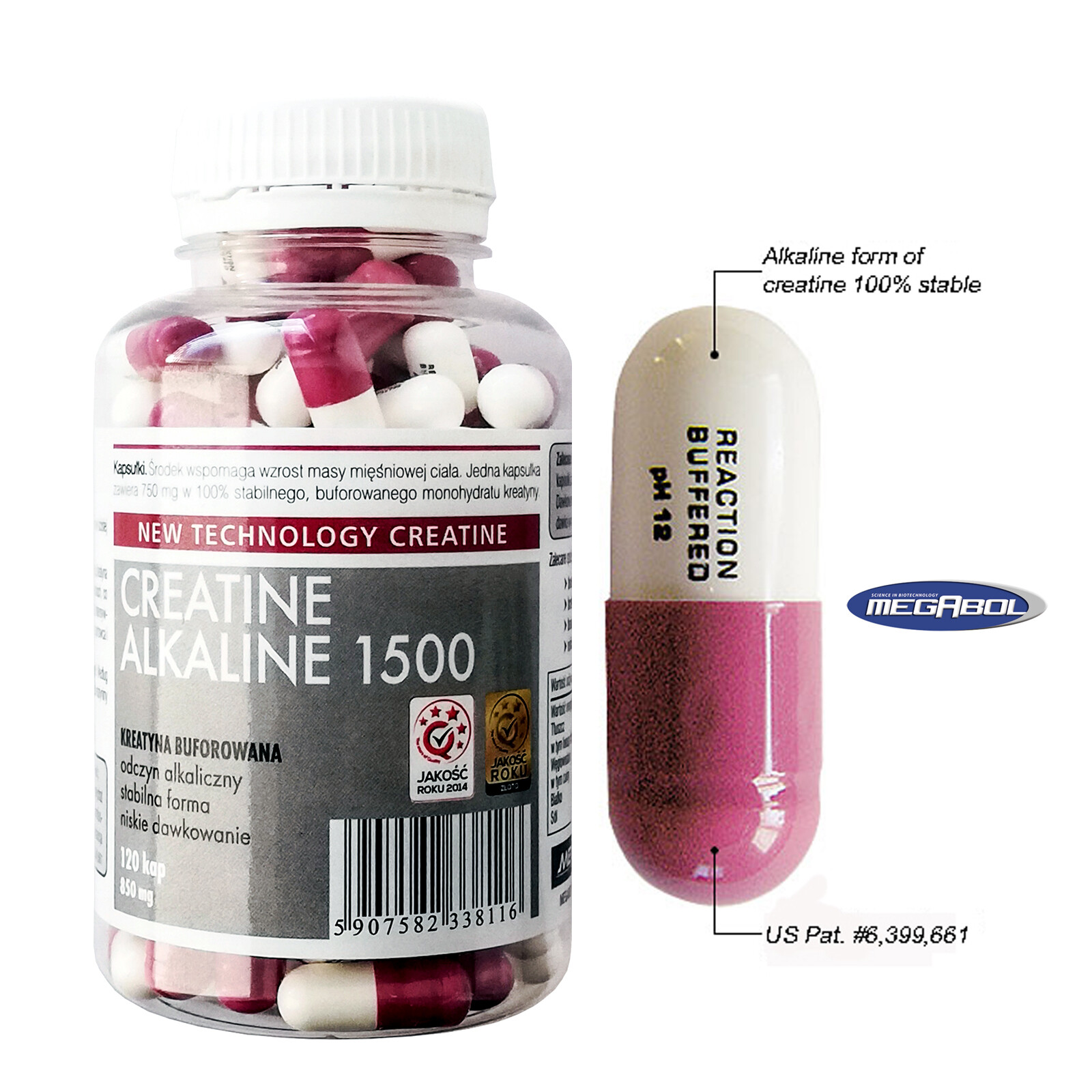 Creatine Alkaline 120/240 Caps Buffered Monohydrate Bodybuilding Muscle Growth