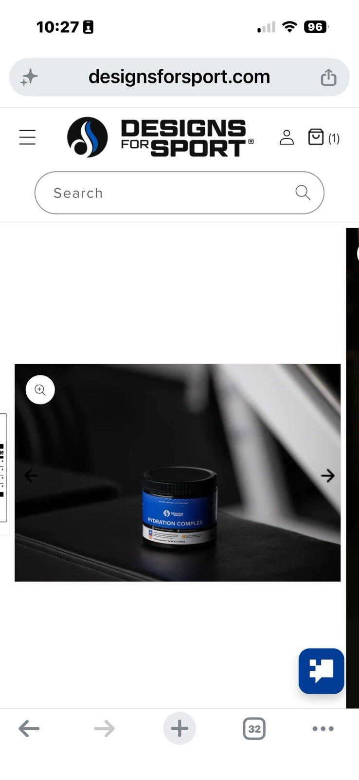 Designs For Sport Hydration Complex Muscle Recovery Powder / New
