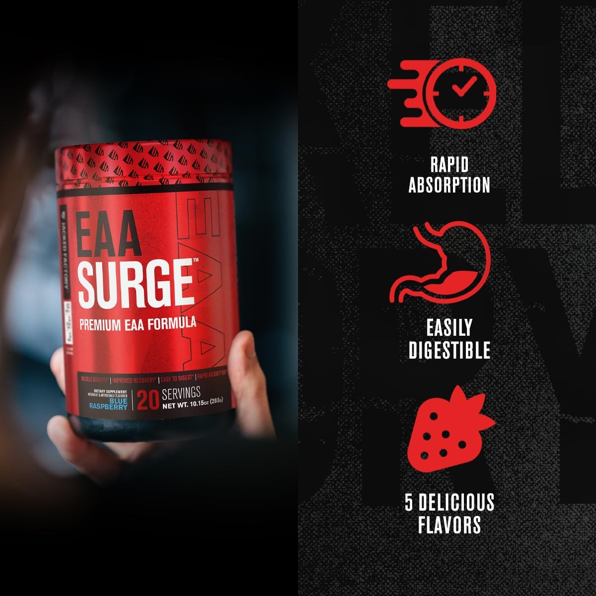 Essential Amino Acids Powder with BCAA Pineapple 20 Servings