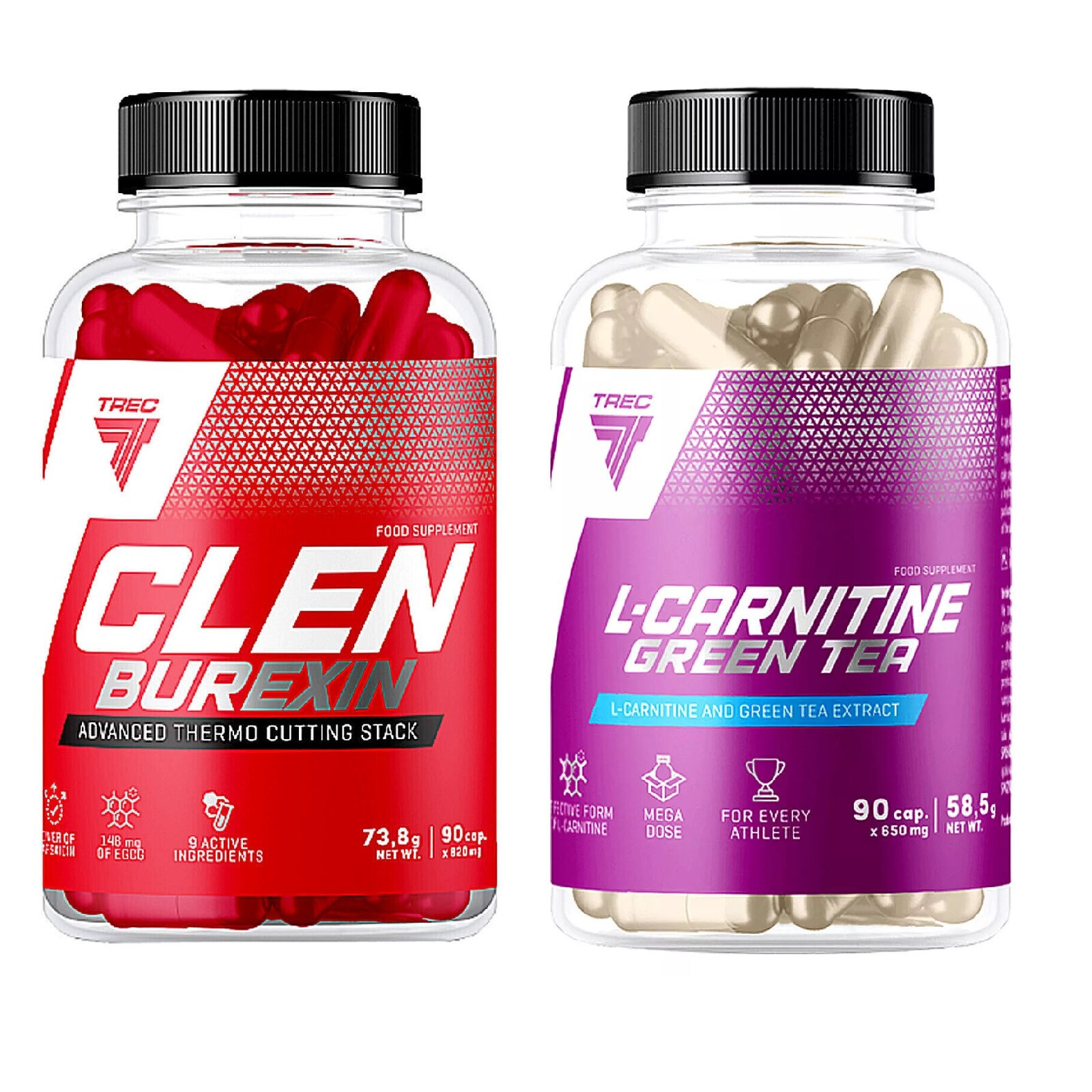 CLENBUREXIN 90Caps + L-CARNITINE GREEN TEA 90Caps – Thermogenic Fat Burner Pills
