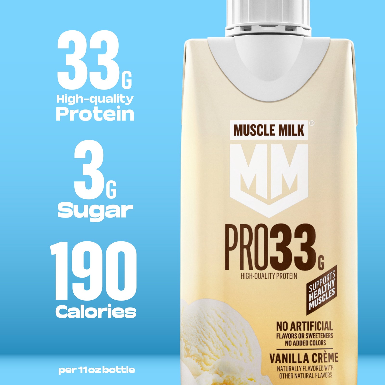 Pro 33G High Protein Shake Ultra Filtered Milk, Vanilla Creme, 11 Fl Oz, 12 Pack