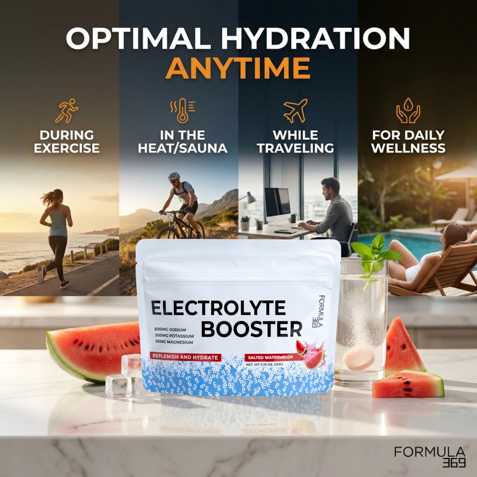 Formula 369 Electrolyte Booster Salty Watermelon 50 5.75 Ounce (Pack of 1)