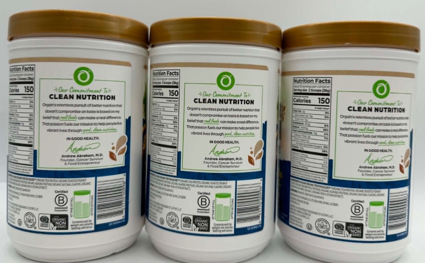 3PK Orgain Nut Butter Protein ~ Justin’s Vanilla Almond Butter ~ EXP 2/27 ~ NEW