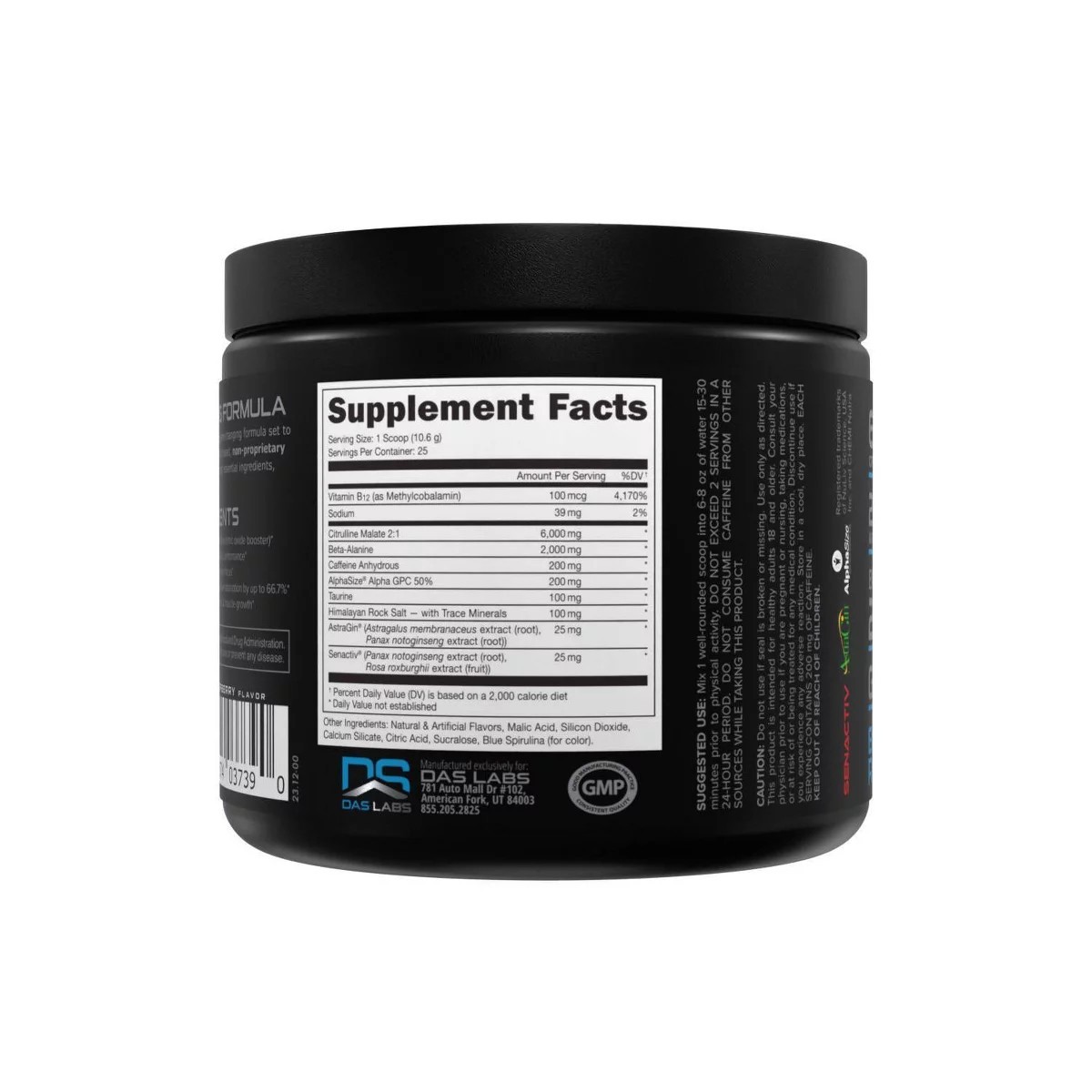 Bucked Up Pre-Workout Powder with 200mg Caffeine – Blue Raz (25 Servings)