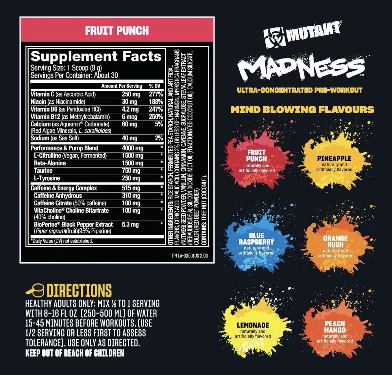 MUTANT MADNESS Ultra-Concentrated Pre-Workout Blue Raspberry