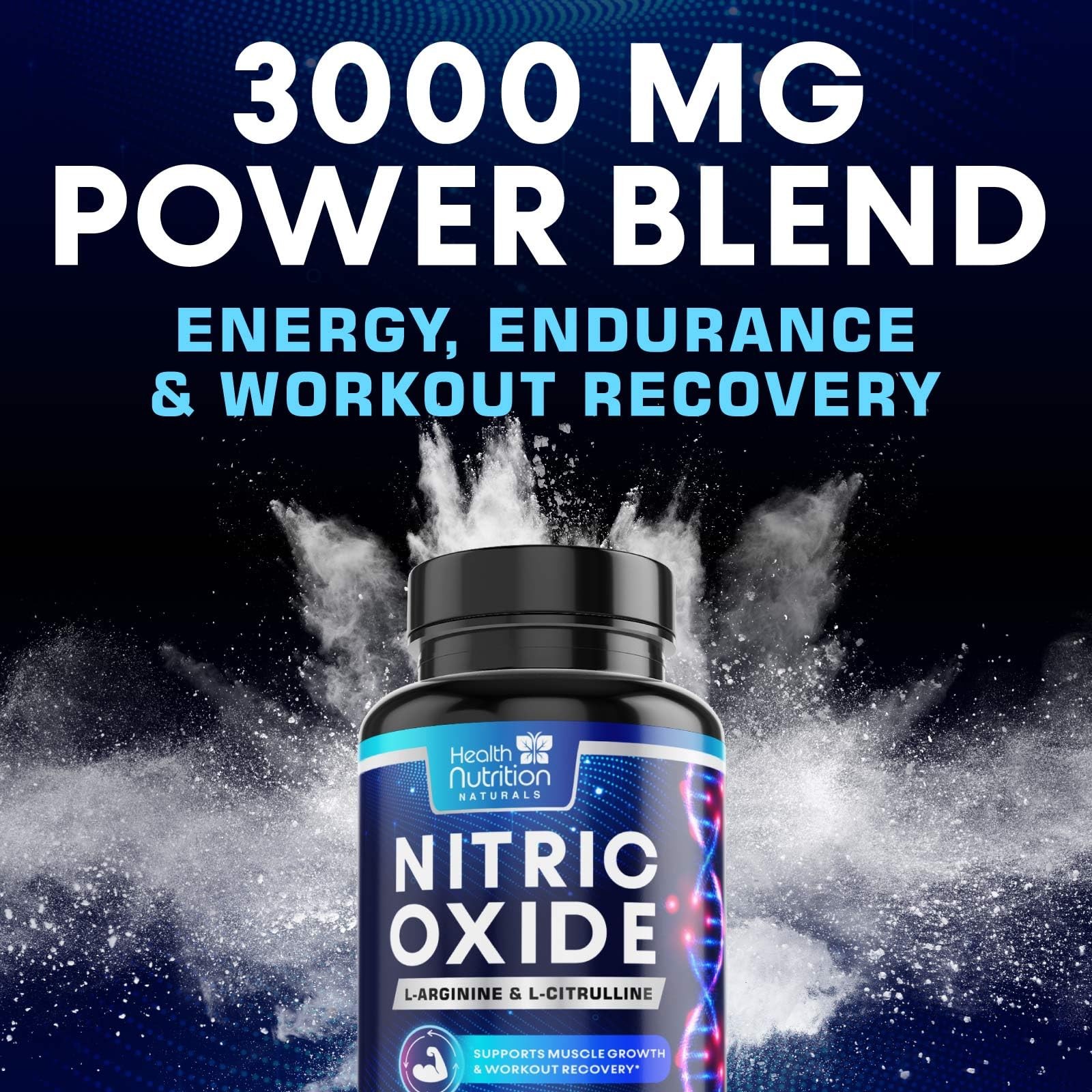 Extra Strength Nitric Oxide Booster – 3X Strength L-Arginine AKG & Citrulline Ma