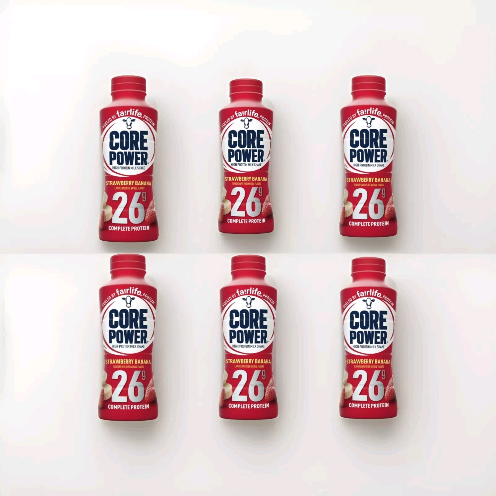 Core Power by Fairlife Protein Shake Strawberry Banana, 26g Protein 14oz 6-pack
