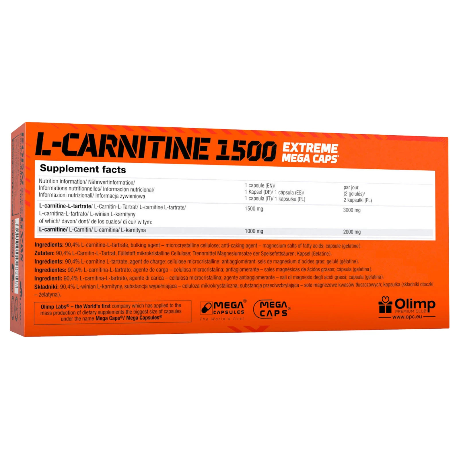 STRONGEST L-CARNITINE 1500 Capsules Slimming Diet Pills Weight Loss Fat Burner