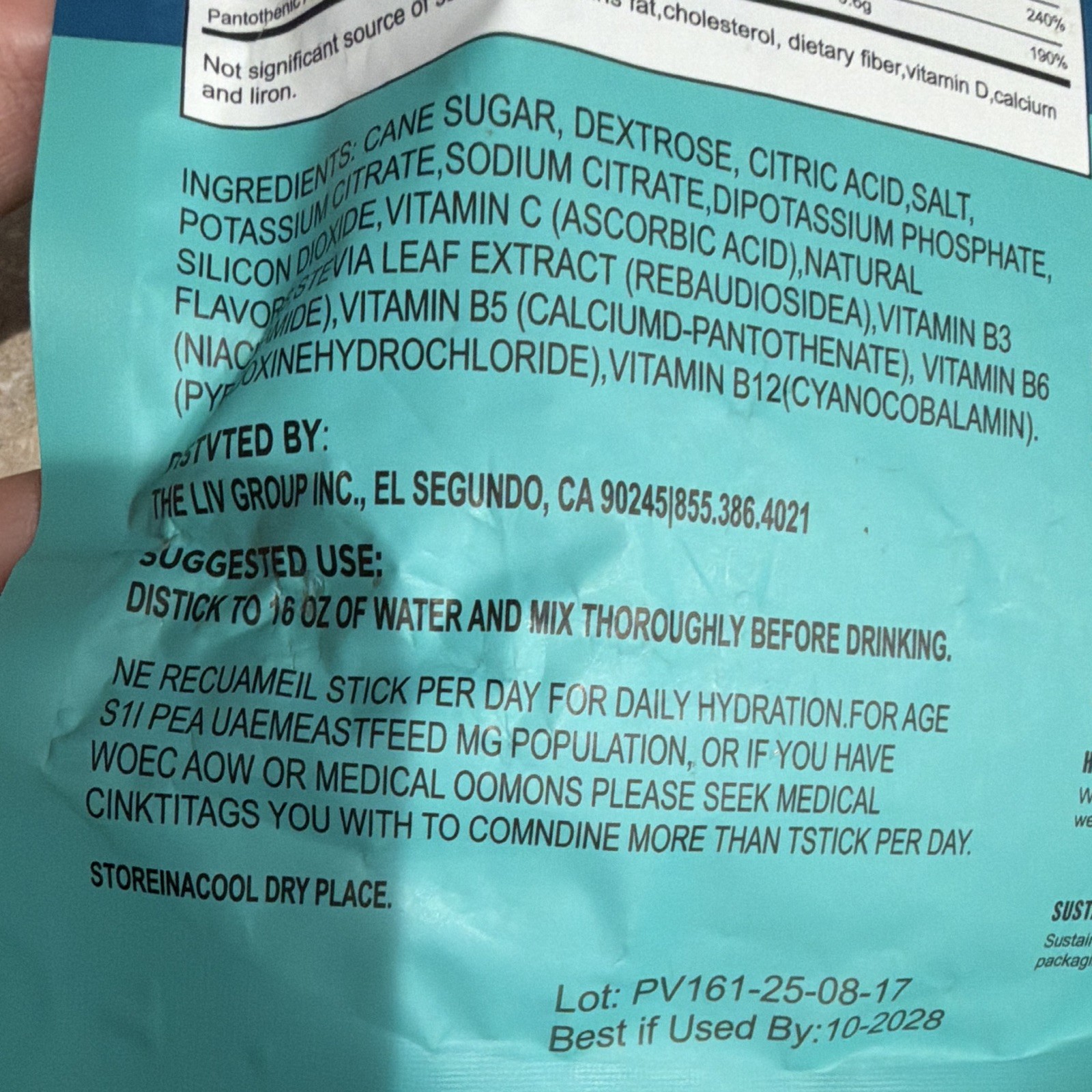 Liquid I.V. Hydration Multiplier Cotton Candy 16 Sticks Vegan Non-GMO 9.03oz