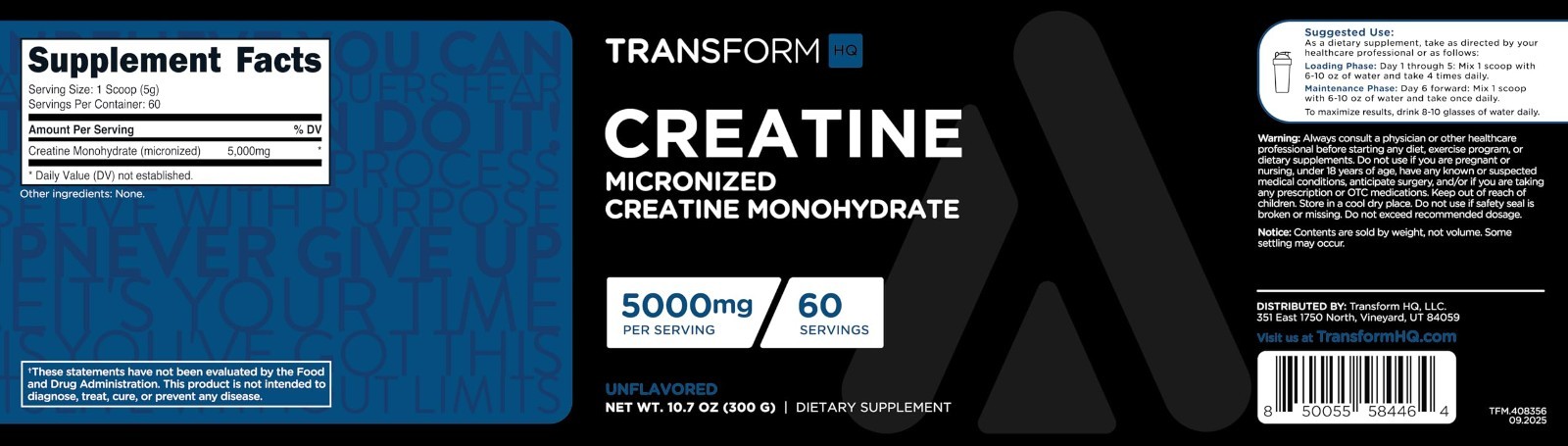 Micronized Creatine Monohydrate Powder 5000mg – Unflavored, 60 Servings, Boost E