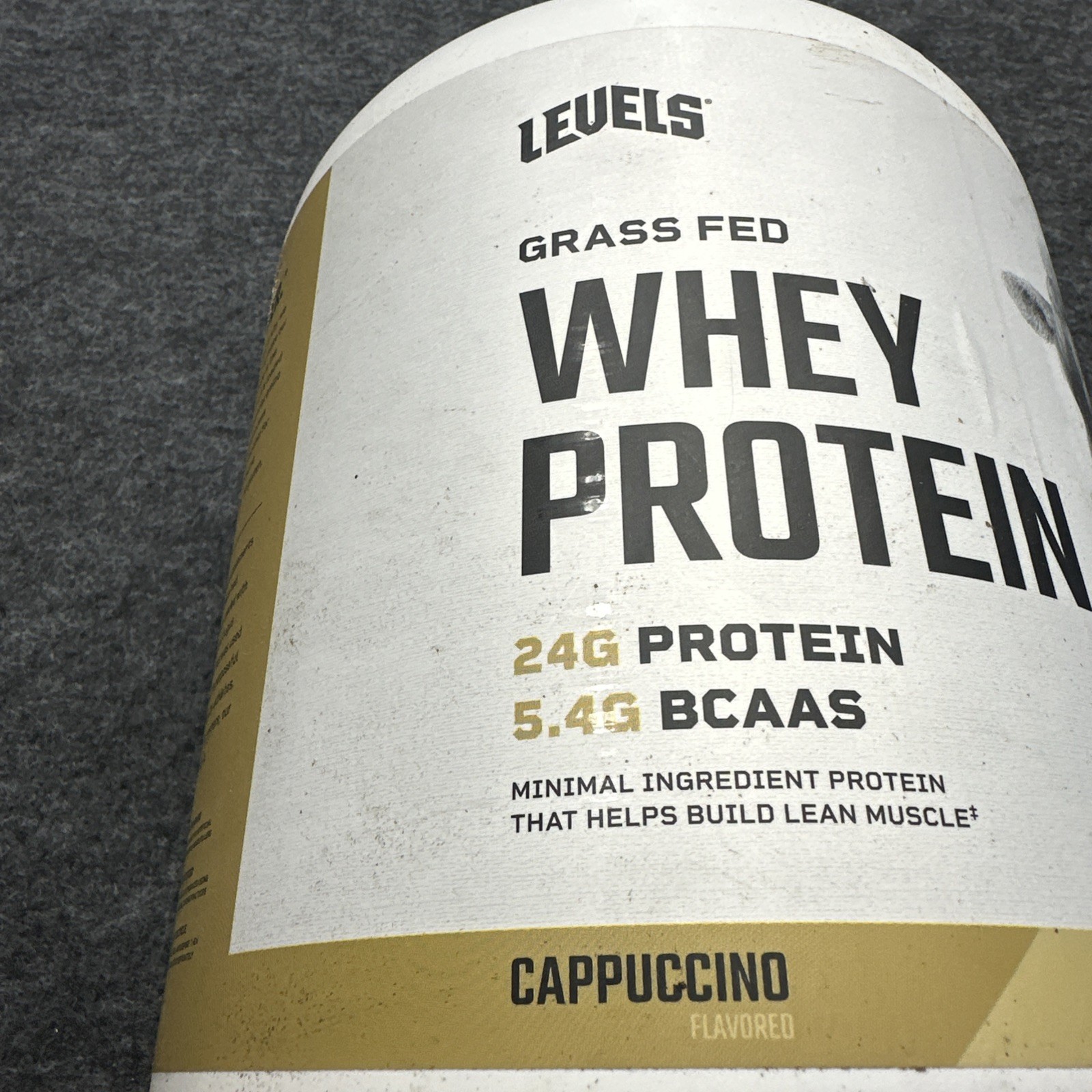 Levels Whey Grassfed Protein Powder, Cappuccino, 5 lb, 24g Protein Bb 4/2027