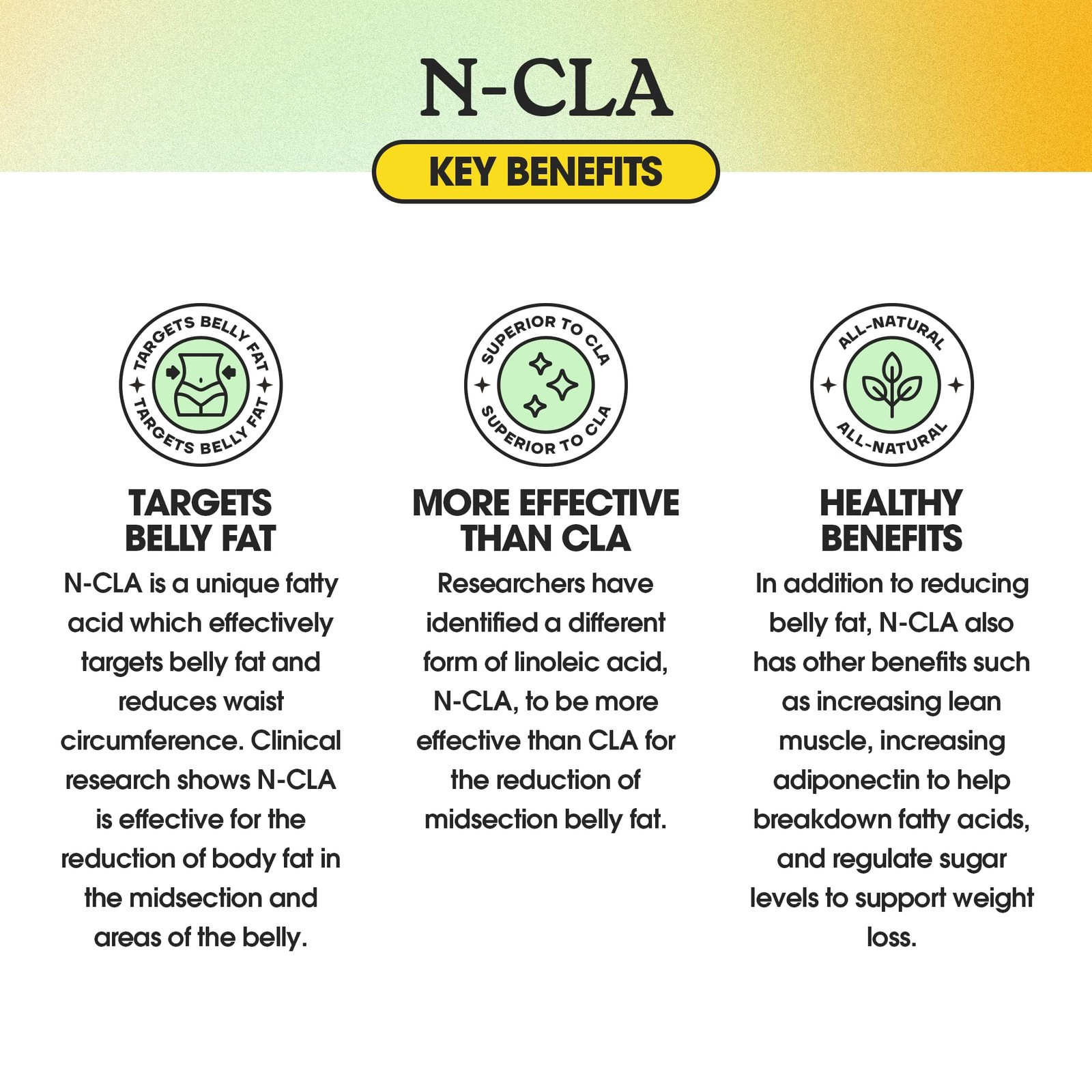 N-CLA, Weight Loss Supplement, Reduces Belly Fat Better Than CLA, Boost Metab…