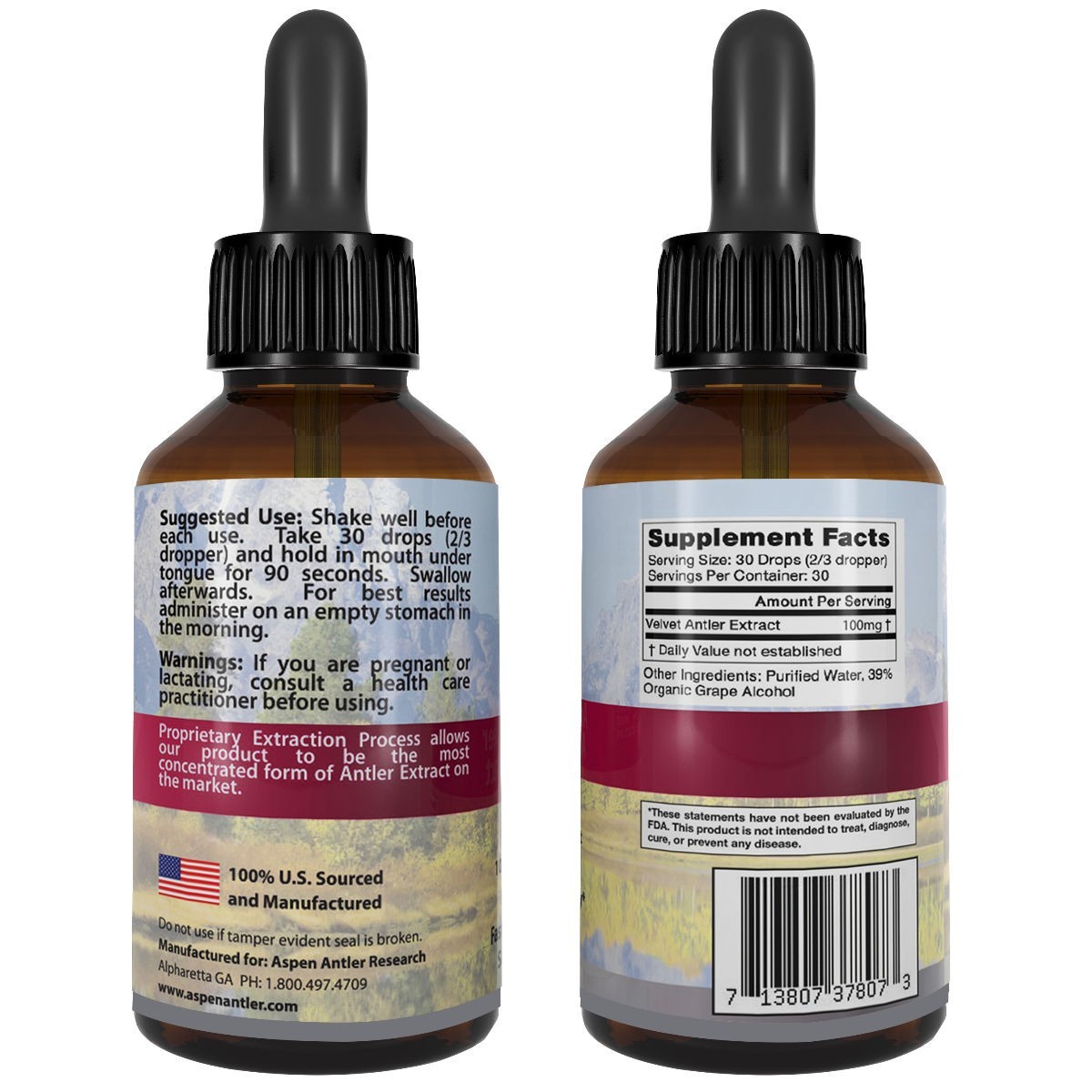 Deer Antler Velvet Extract IGF-1 Titanium 100mg 100% American Antler Velvet!