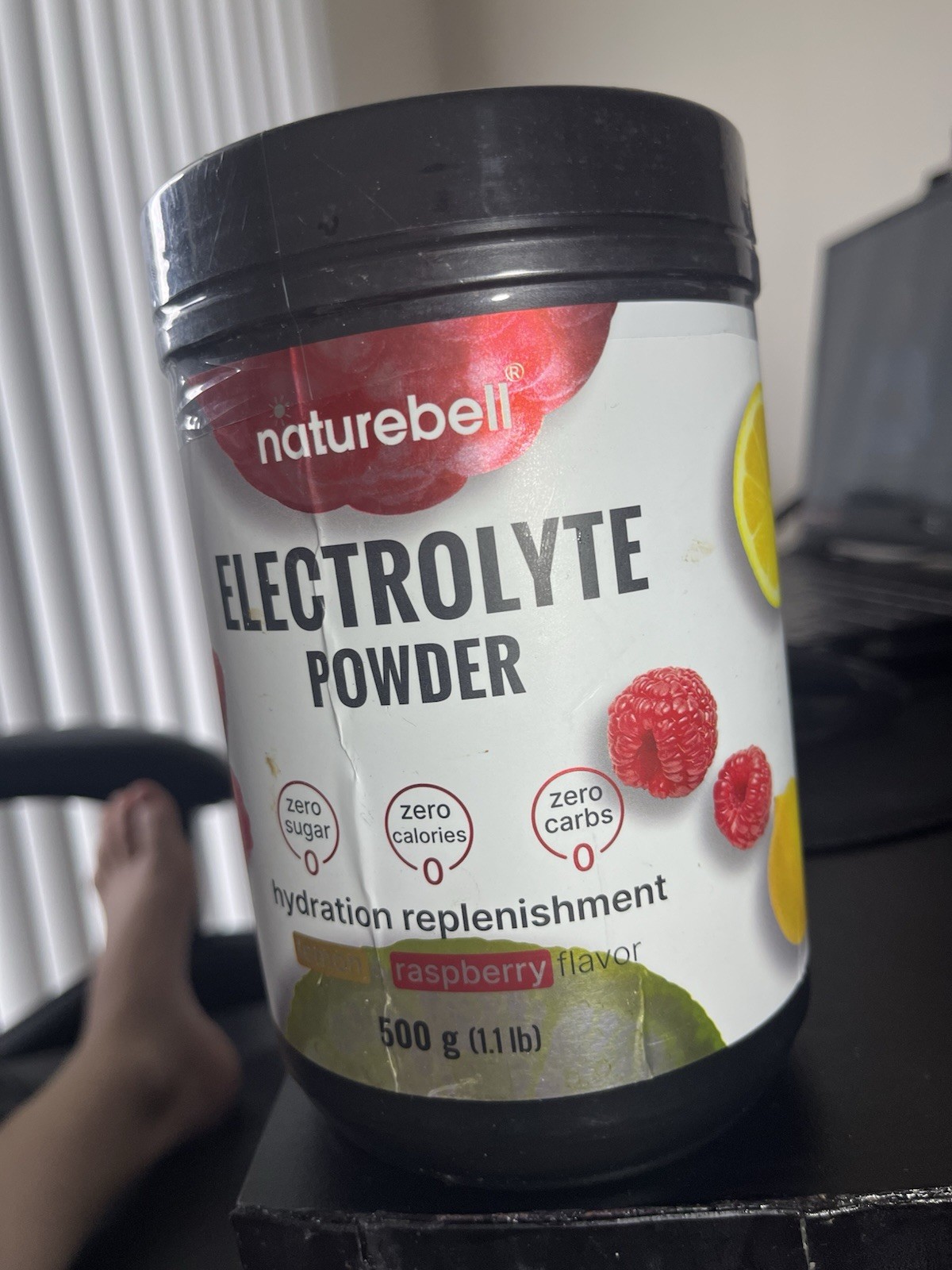 Naturebell Electrolyte Powder Lemon Raspberry Zero Sugar Zero Carbs 1.1lb 500g