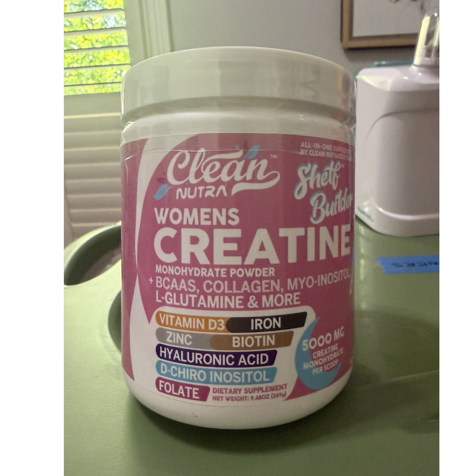 Clean Nutra Creatine Monohydrate Powder 5000mg Women BCAAs Collagen Fitness