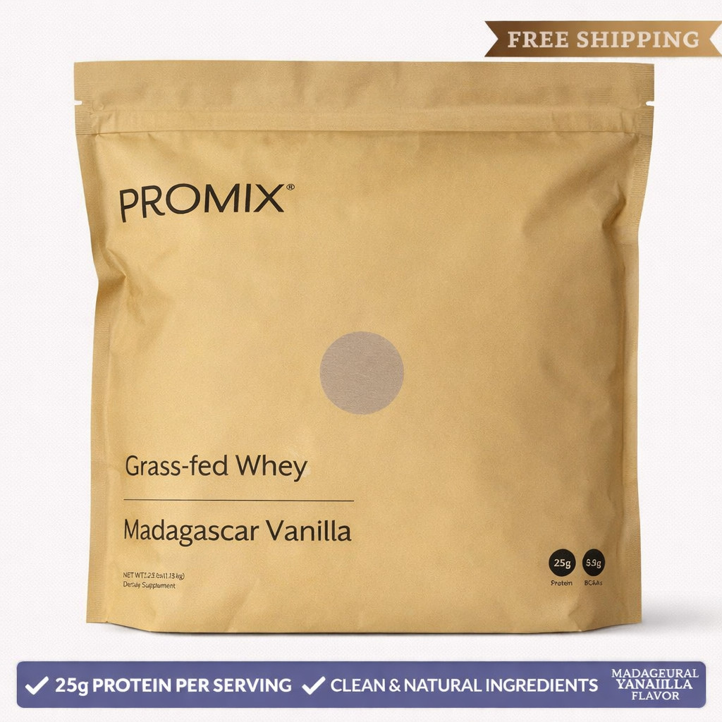 Promix Grass Fed Whey Protein Madagascar Vanilla 2.5lb Clean Protein