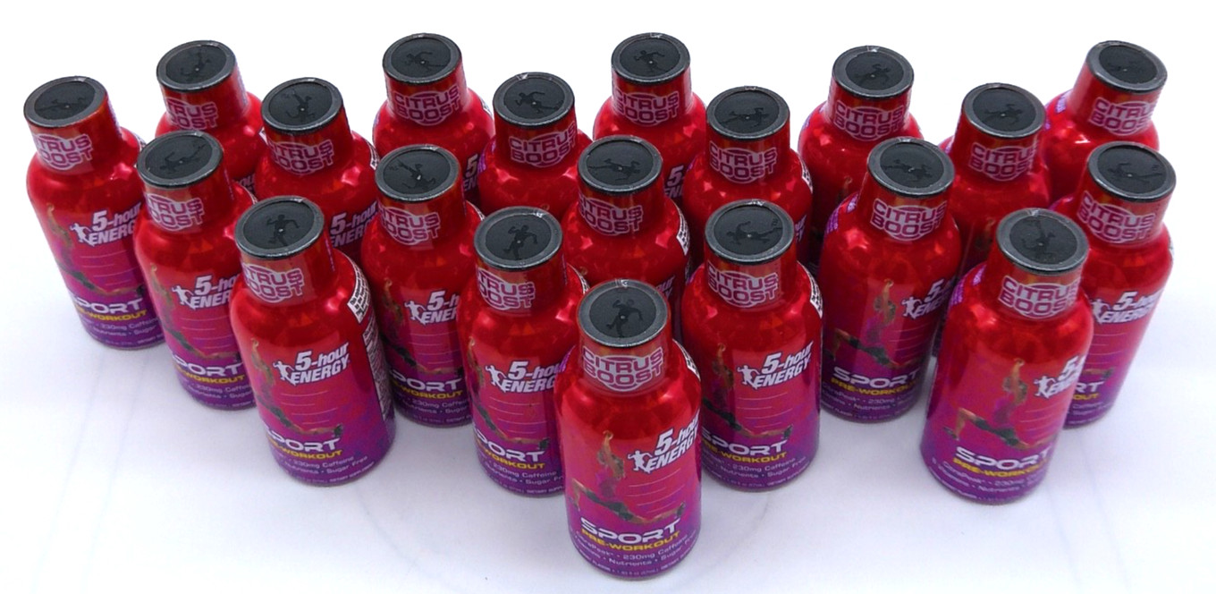 20- 5-hour Energy Sport Pre-Workout Citrus Boost, 1.93 Fl. Oz. Each, Exp. 10/26