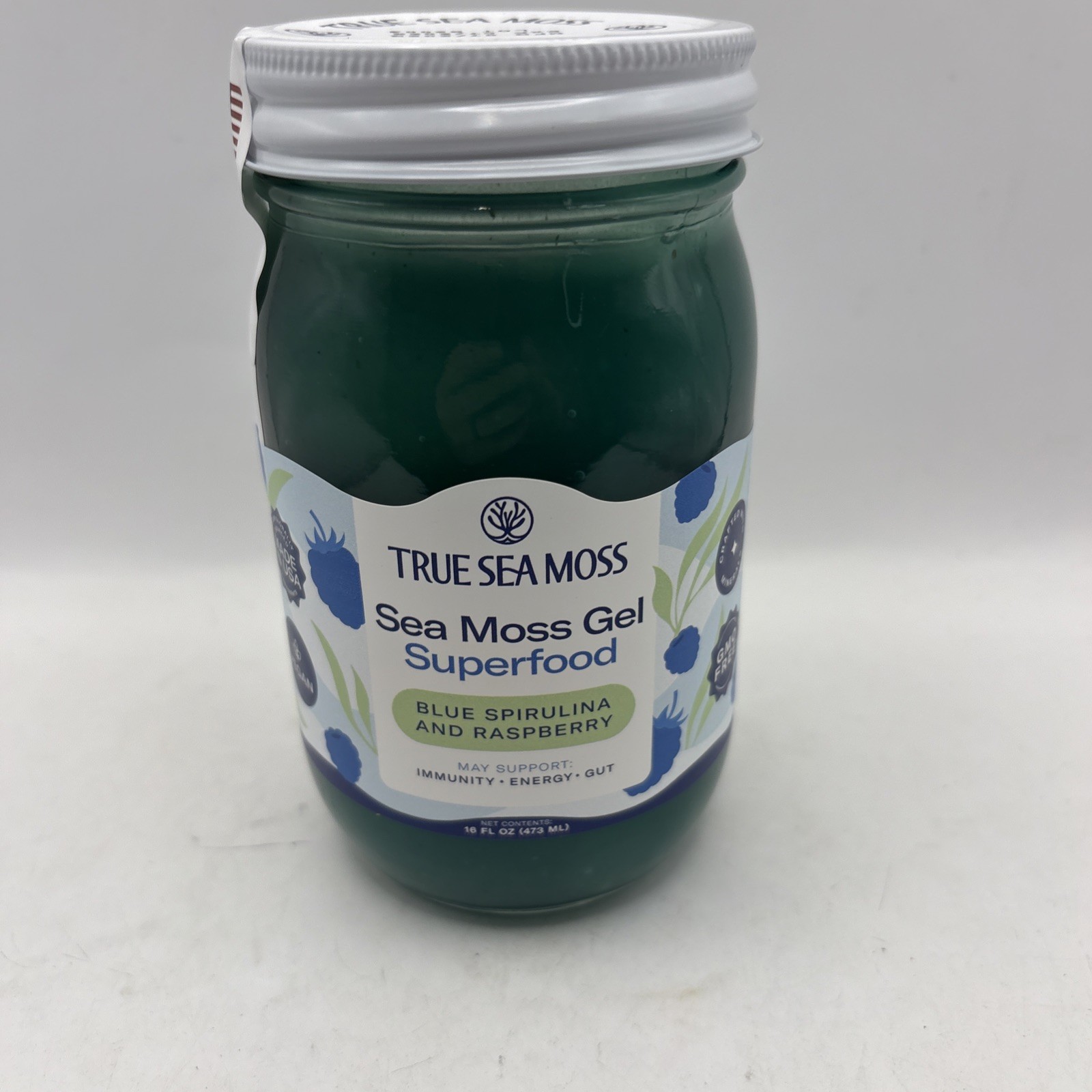 2X TrueSeaMoss Sea Moss Gel with Blue Spirulina – 2 Pack – USA Made Immunity Gut