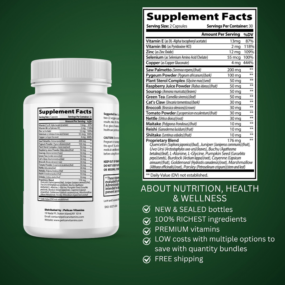 ProstAidon- Prostate Support- 2 Bottles- 120 Capsules