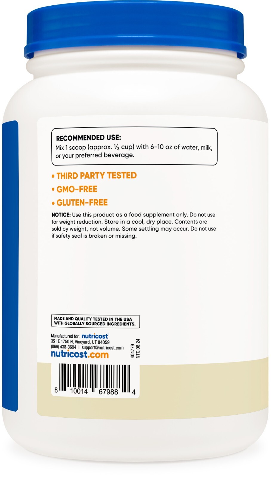 Nutricost Whey Protein Concentrate (Vanilla) 2 LBS