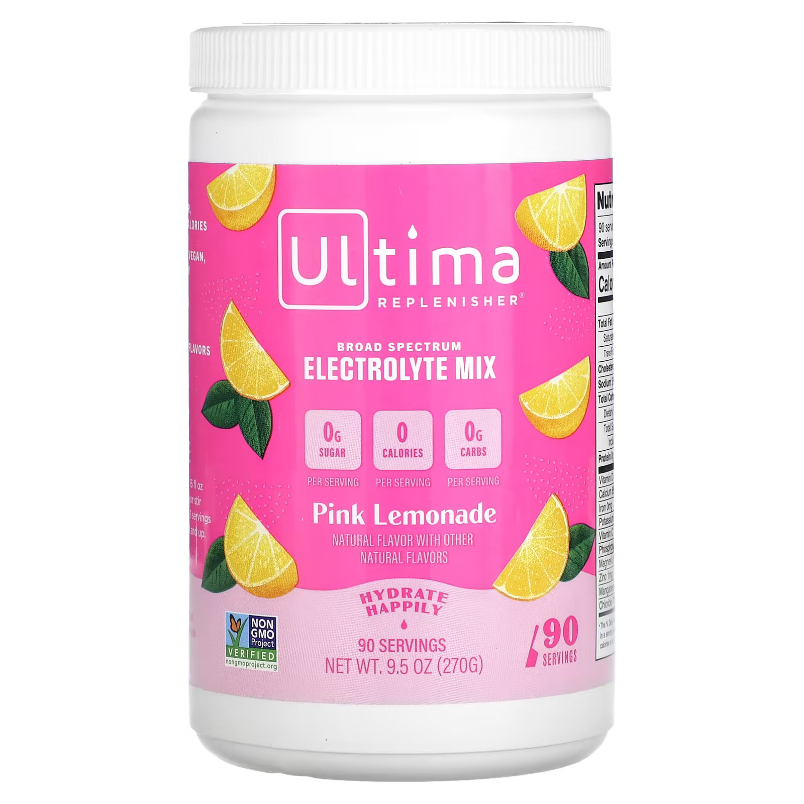 2 X Ultima Replenisher, Electrolyte Mix, Pink Lemonade, 9.5 oz (270 g)