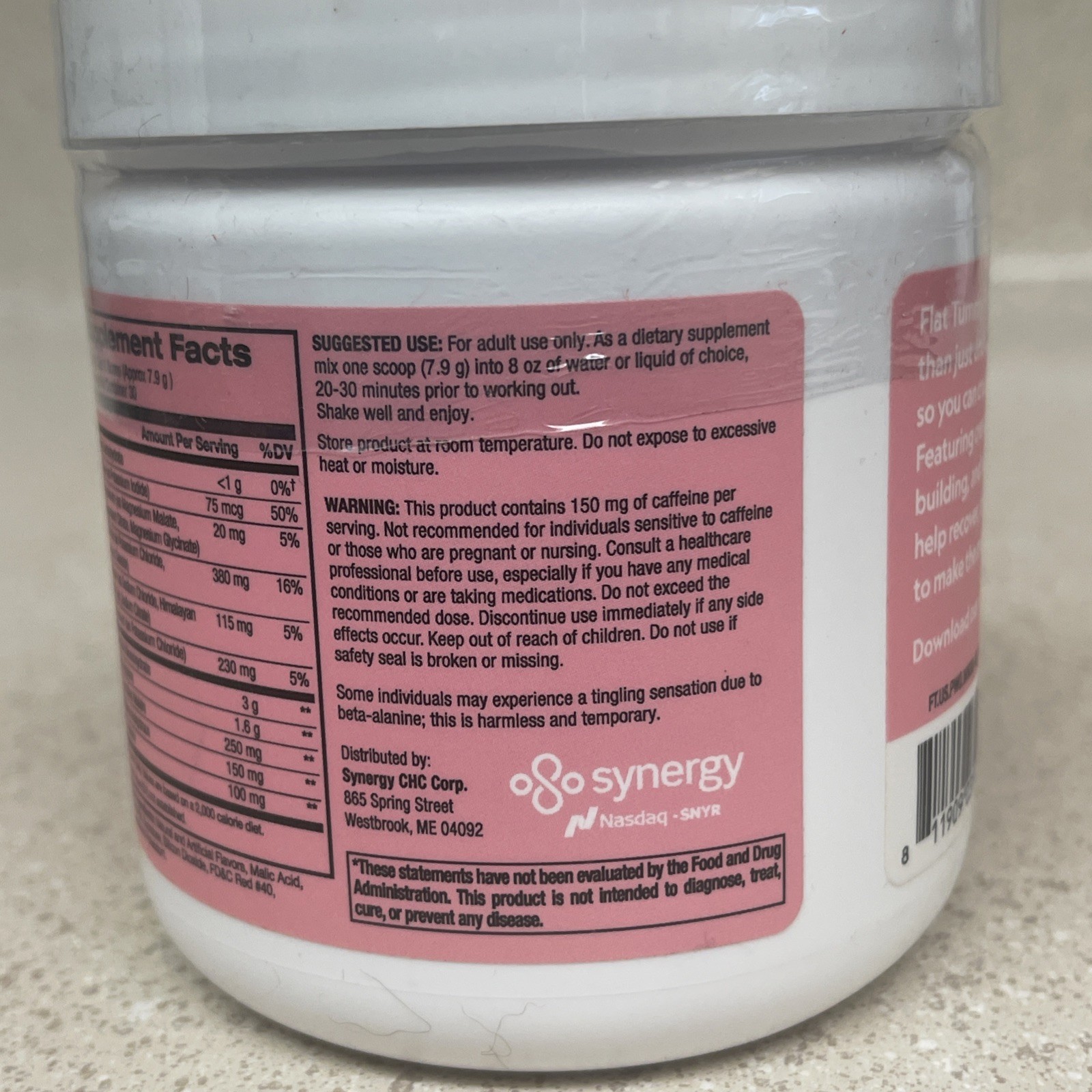 Flat Tummy Pre-Workout Powder for Women 240G , Watermelon Exp 12/26