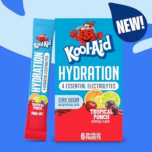 Hydration Electrolyte Powder Drink Mix, 6 On-the-Go-Packets, for Easy and