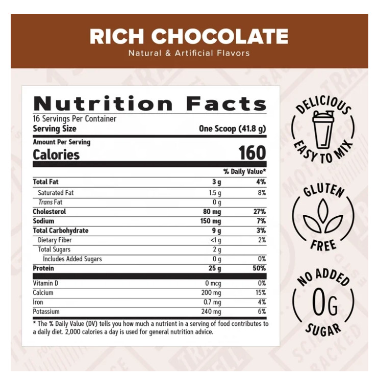 GNC Live Well Whey Protein Powder Rich Chocolate 25g Protein 16 Servings
