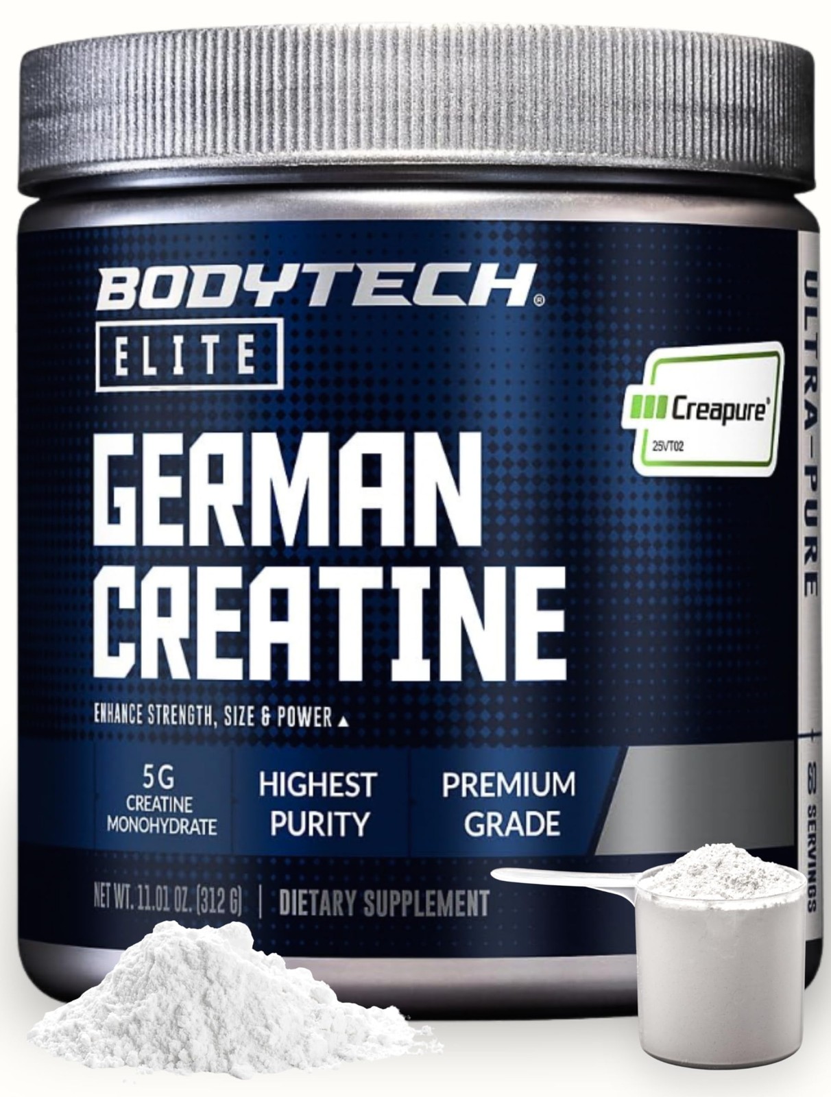 Elite German Creatine with Creapure, Creatine Monohydrate Powder for Strength…