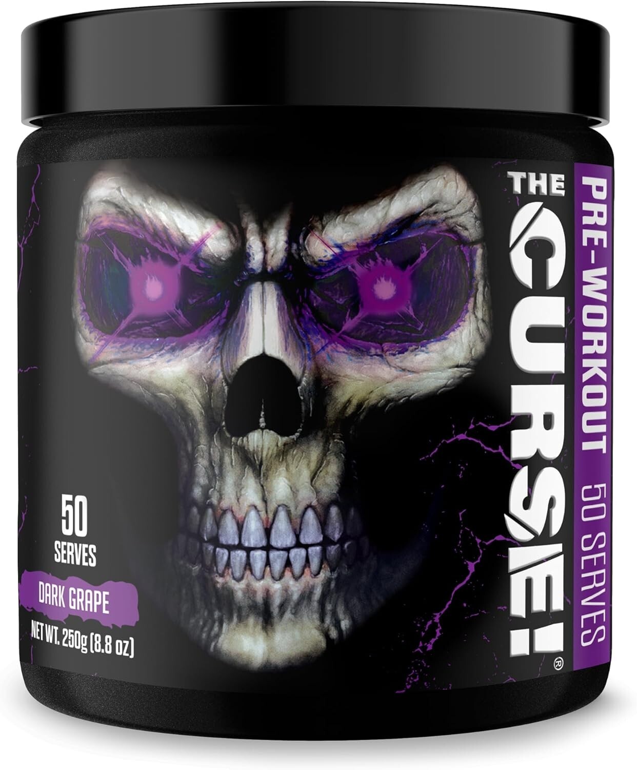 The Curse! Pre Workout Powder – 50 Servings, Dark Grape – Energy & Focus Booster