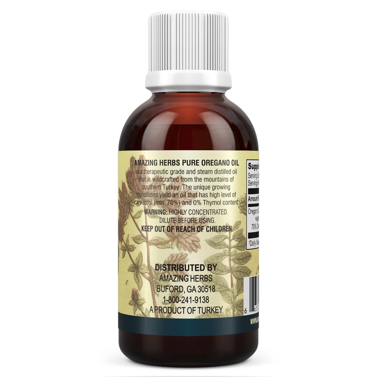 Amazing Herbs – Black Seed -Pure Essential Oregano Oil – 100% Pure