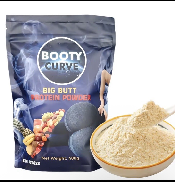 BOOTY CURVE Butt Enhancement Protein Powder Strawberry 400g Organic (01/2028)