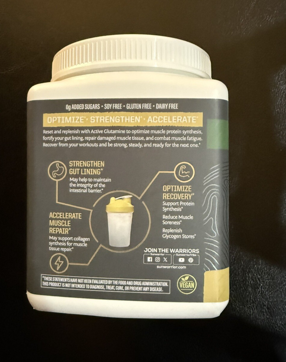 Active Glutamine Muscle Recovery & Gut Health Support 100 Servs EXP 2/27 NEW