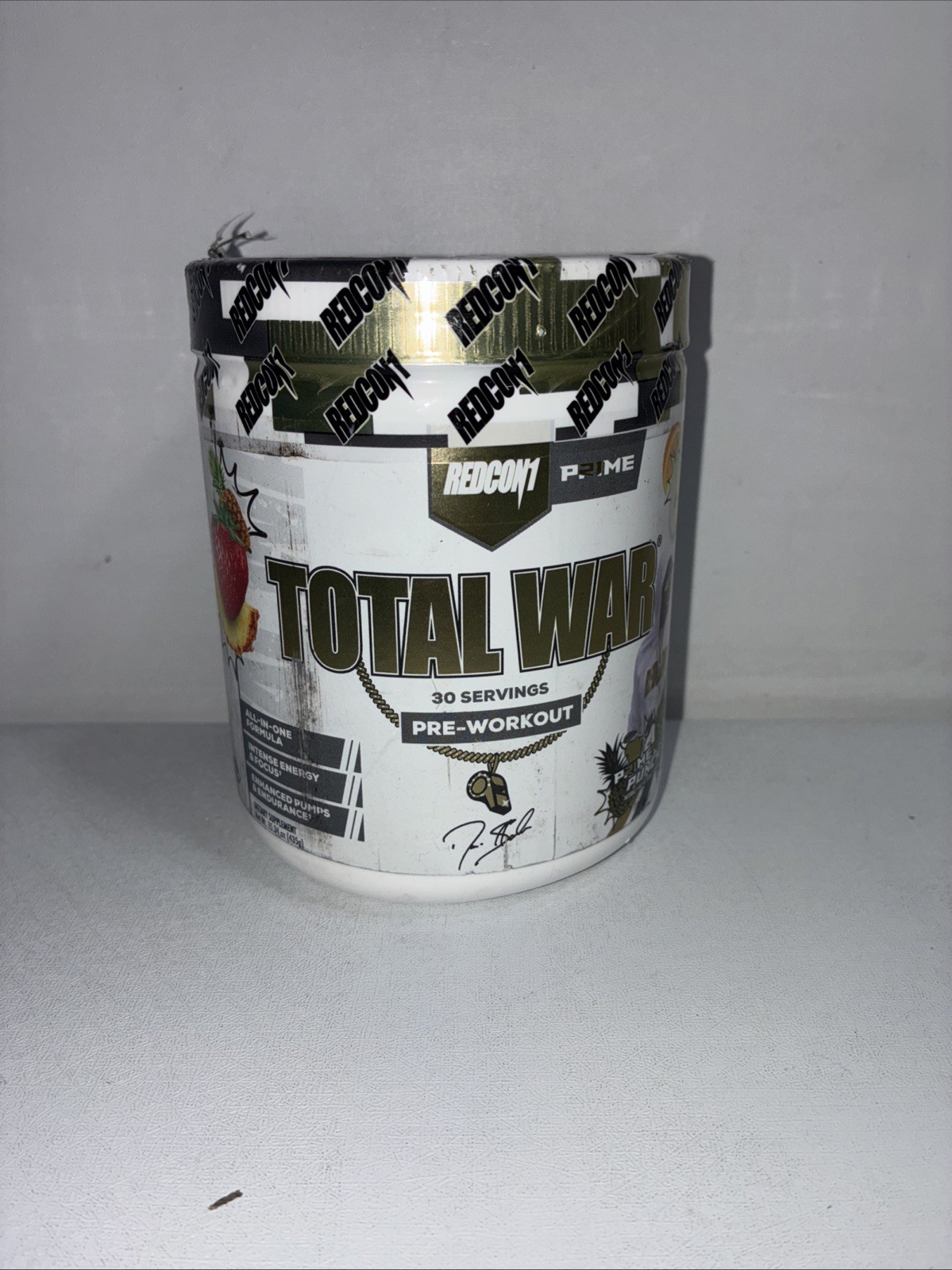 Sealed Total War Pre Workout, Primetime Punch, 30 Servings/ Slightly Damaged Ou